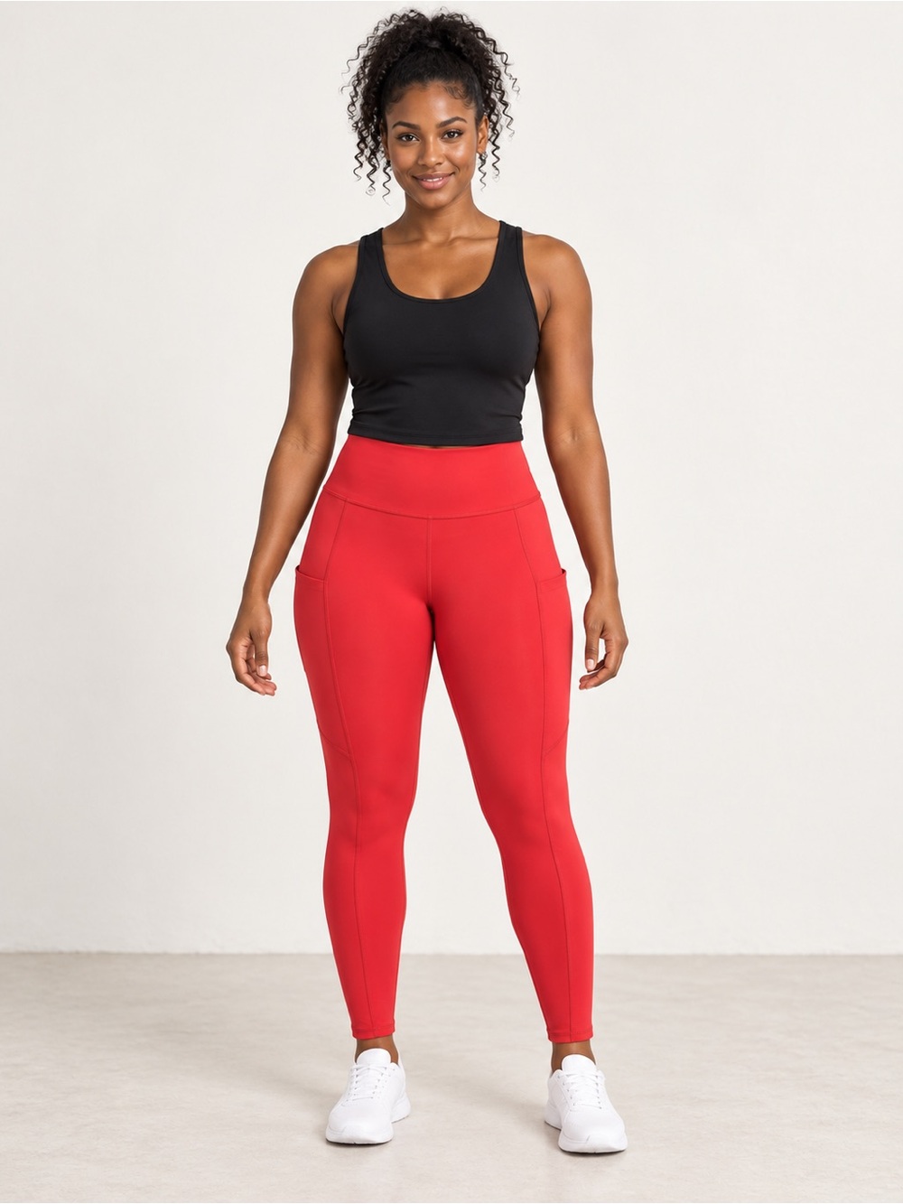 Fabletics PureLuxe Red High-Waisted Pocket Leggings Size Unknown